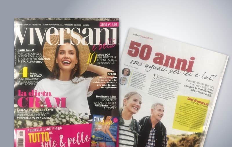 50 anni, sono uguali per lei e lui? Articolo su Viversani e Belli